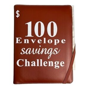 100 envelope savings challenge faux leather miniature binder